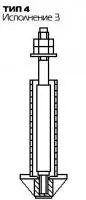 Анкерный болт съемный Тип 4, Исп. 3