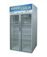 Шкаф-витрина холодильный ШХС-1,2ВК с дверями купе