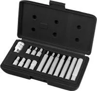 Набор бит Hex, хвостовик-шестигранник 1/2'', CrV,10 мм, 15 предметов, Matrix Master