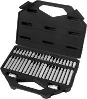 Набор бит Hex, Torx, Spline, хвостовик-шестигранник 1/2",CrV, 42 шт, Matrix Master