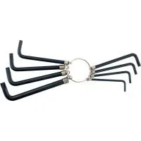 Набор ключей имбусовых TORX 9шт:T10,15,20,25,27,30,40,45,50, оксидированные, на кольце, Sparta