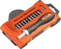 Отвертка реверсивная с набором бит, CrV, 12 шт, Sparta