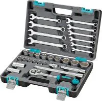 Набор инструментов, 1/2", CrV, пластиковый кейс, 31 предмет, Stels