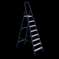 Стремянка, 8 ступеней, стальная, оцинкованные ступени , Сибртех , Pоссия