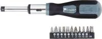 Отвертка реверсивная, набор бит, 11 шт, CrV, Matrix Master
