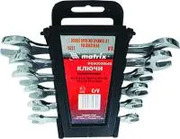 Набор ключей рожковых, 6 х 22 мм, 8 шт, CrV, хромированные, Matrix