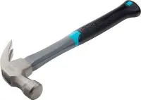 Молоток-гвоздодер, 570 г, фибергласовая трехкомпонентная рукоятка, Gross