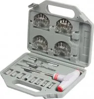 Отвертка с Т-образной эргономичной ручкой и набором насадок, 36 шт, CrV, Matrix