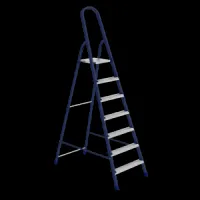 Стремянка, 7 ступеней, стальная, оцинкованные ступени , Сибртех , Pоссия