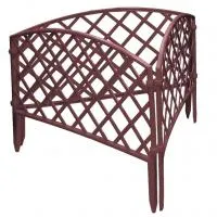 Забор декоративный "Плетенка", 24 х 320 см, терракот