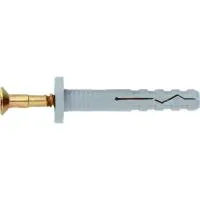 Дюбель-гвоздь полипропиленовый с цилиндрическим бортиком 6х60мм,200шт, Сибртех