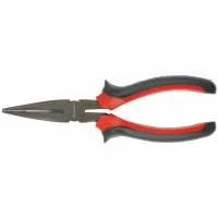 Длинногубцы Black Nickel, 200 мм, прямые, двухкомпонентные рукоятки, Matrix