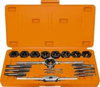 Набор метчиков и плашек М3 - М12, плашко-метчикодержатель, 20 предметов, в пласт. боксе, Sparta