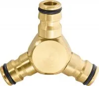 Тройник для разветвления или соединения, штуцерный, латунный , Palisad