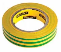 Изолента Stayer Master желто-зеленая, ПВХ, 5000 В, 15 мм х 10 м