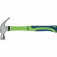 Молоток-гвоздодер, 450 г, с магнитом, фибергласовая обрезиненная рукоятка, Сибртех