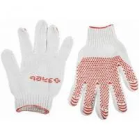 Перчатки Зубр Мaсtep трикотажные, 7 класс, х/б, с защитой от скольжения, L-XL, 10 пар