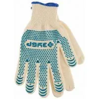 Перчатки Зубр Эксперт трикотажные, 12 класс, х/б, с защитой от скольжения, S-M