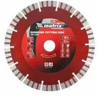Диск алмазный отрезной Турбо-сегментный, 180х22,2 мм, сухая резка, Matrix Professional