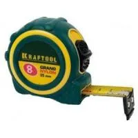 Рулетка Kraftool Expert Grand, двусторонняя шкала, Нейлоновое покрытие, 8 м, 25 мм