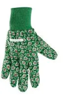 Перчатки садовые х/б ткань с ПВХ точкой, манжет, L, Palisad