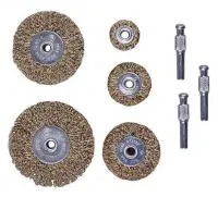 Набор Зубр Щетки Эксперт дисковые для дрели, витая латунированная стальная проволока 0,3 мм, 5 шт