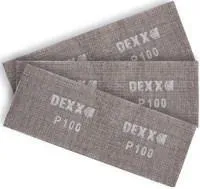 Шлифовальная сетка Dexx абразивная, водостойкая Р 80, 105х280 мм, 3 листа