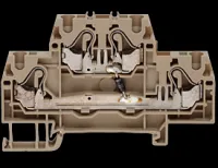 FRKD 2,5/D2 BG Проходная двухуровневая клемма с диодом бежевого цвета