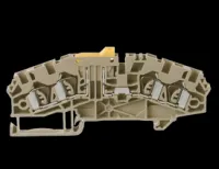 ZTRK 2,5/4A/MT BG пружинная клемма с разделительным ножом стандартного бежевого цвета