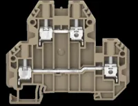 SRKD 4 BG Двухуровневая проходная винтовая клемма 2х2 соединения стандартного бежевого цвета