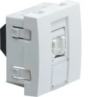 Розетка информационная Systo 45X45, RJ45 Кат. 5e FTP 9 конт, RAL9010 чистый белый