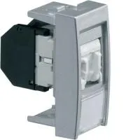 Розетка информационная Systo 22.5X45, RJ45 Кат. 6 UTP 8 конт, RAL9006 цвет титан