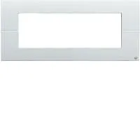 Рамка однократная, горизонтальная, Systo 3х45х45, габарит 80х194 мм Ag+, RAL9010 чистый белый