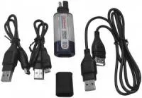 Универсальное зарядное устройство с удлинителем USB, USB mini&micro адаптеры, 1А, 5В