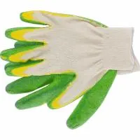 Перчатки х/б с двойным латексным обливом