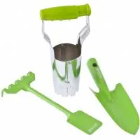 Набор огородника, 3 предмета: конус посадочный, мотыжка комб. с граблями, посадочный совок Palisad