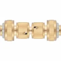 Набор для соединения шлангов 3/4", (переходник, 2 соединит. аквастоп), латунный Palisad