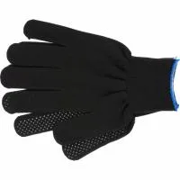 Перчатки нейлон, ПВХ точка, 13 класс, черные, XL