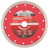 Диск алмазный отрезной сплошной ф180х22,2 мм, тонкий, мокрое резание Matrix Professional