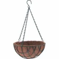 Кашпо подвесное с вкладышем из коковиты, полукруглое d35 Palisad