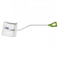 Лопата снеговая алюминиевая, 430х370 мм, металл эргономичный черенок Сибртех