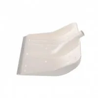 Лопата снеговая белая, 400х420 мм, без черенка, пластик, алюминиевая окантовка Сибртех