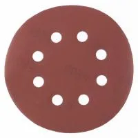 Круг абразивный на ворсовой подложке под "липучку", перфорированный, P600, 125 мм, 5 шт Matrix