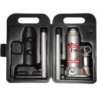 Домкрат гидравлический бутылочный, 2 т, h подъема 181–345 мм, в пласт. кейсе Matrix Master