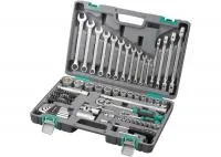 Набор инструмента, 1/2", 1/4", CrV, S2, усиленный кейс, 88 предметов, Stels