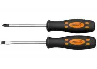 Набор отверток, 2 шт, двухкомпонентная рукоятка, PH, SL, Sparta