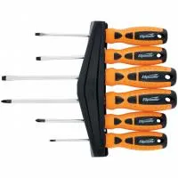Набор отверток 6 шт Point, двухкомпонентные рукоятки, сталь CrV, Sparta