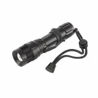 Фонарь, 3W Cree LED 3W, зум, 3 режима 100%-50% - строб, клипса, ремешок, 160 Лм, 200 м, 3xAAA, Stern