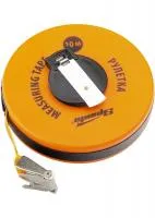 Рулетка геодезическая, 30 м х 12,5 мм, лента ПВХ, закрытый круглый корпус, Sparta