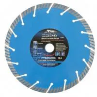 Диск алмазный турбо-сегментный Ф230x22.2 мм, сухое резание, Барс